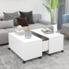 Table basse blanc 75x75x38 cm bois d'ingénierie 581892581892