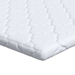 Surmatelas en Coco Blanc 80 x 200 cm Tissu jacquard 581893581893