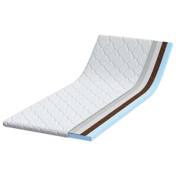 Surmatelas en Coco Blanc 80 x 200 cm Tissu jacquard 581893581893