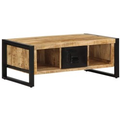 Table basse 90x50x36 cm bois de manguier massif brut 581894581894