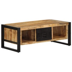 Table basse 90x50x36 cm bois de manguier massif brut 581894581894
