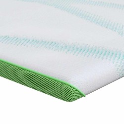 Surmatelas Blanc et vert 90 x 200 cm Tissu Jacquard 581899581899