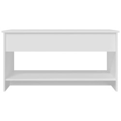 Table basse blanc 102x50x52,5 cm bois d'ingénierie 581900581900