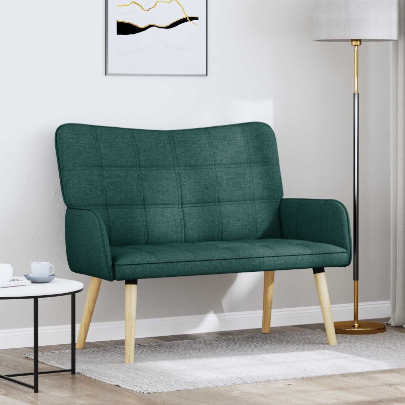 Sofa 2 places Vert foncé 115 x 61 x 87 cm Tissu 581902581902