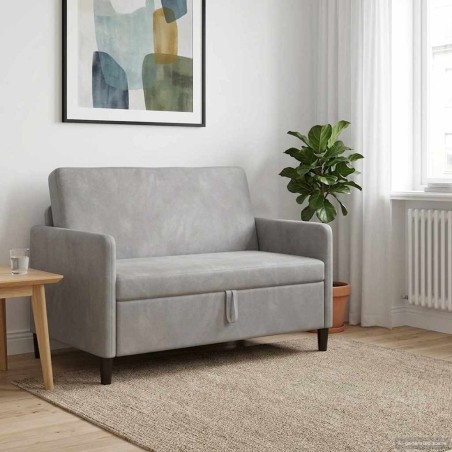 Sofa avec rangement Gris clair 122 x 78 x 87 cm Polyester 581904581904