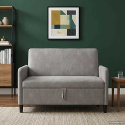 Sofa avec rangement Gris clair 122 x 78 x 87 cm Polyester 581904581904
