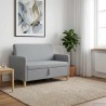 Sofa avec rangement Gris clair 122 x 78 x 87 cm Polyester 581905581905