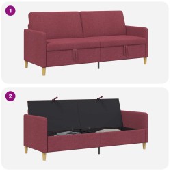 Sofa avec rangement Bordeaux 192 x 78 x 87 cm Polyester 581907581907