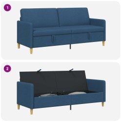 Sofa avec rangement Bleu 192 x 78 x 87 cm Polyester 581908581908