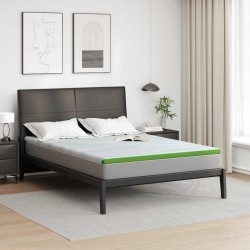 Surmatelas Blanc et vert 160 x 200 cm Tissu Jacquard 581910581910