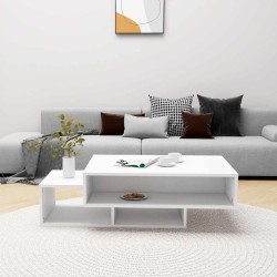 Table basse Blanc 105x55x32 cm Bois d’ingénierie 581913581913