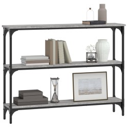 Table console sonoma gris 100x22,5x75 cm bois d'ingénierie 581917581917