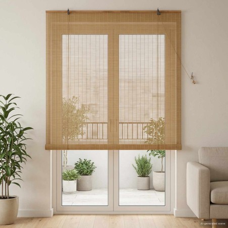 Store enrouleur Marron 160 x 220 cm Bambou 581919581919