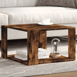 Table basse chêne fumé 51,5x51,5x30 cm bois d'ingénierie 581922581922
