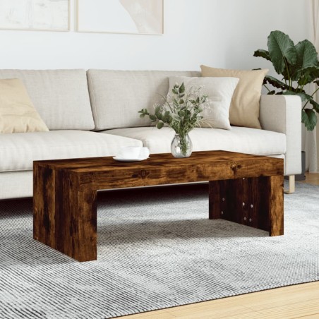 Table basse chêne fumé 102x50x36 cm bois d'ingénierie 581923581923