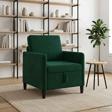 Sofa avec rangement Vert foncé 72 x 78 x 87 cm Polyester 581927581927