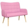 Sofa 2 places Rose 115 x 61 x 87 cm Tissu 581928581928