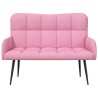 Sofa 2 places Rose 115 x 61 x 87 cm Tissu 581929581929