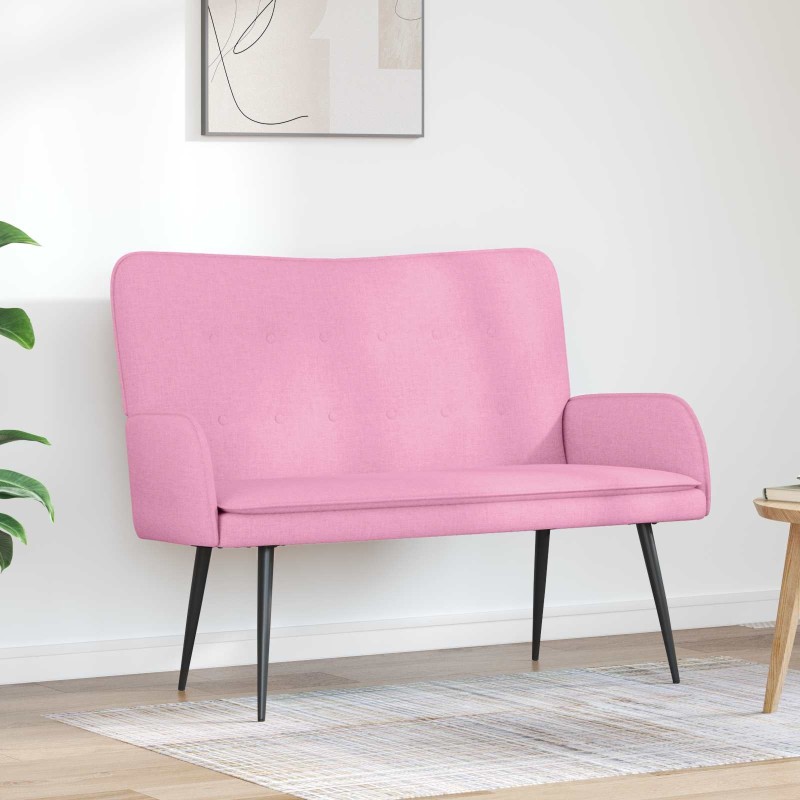 Sofa 2 places Rose 115 x 61 x 87 cm Tissu 581930581930
