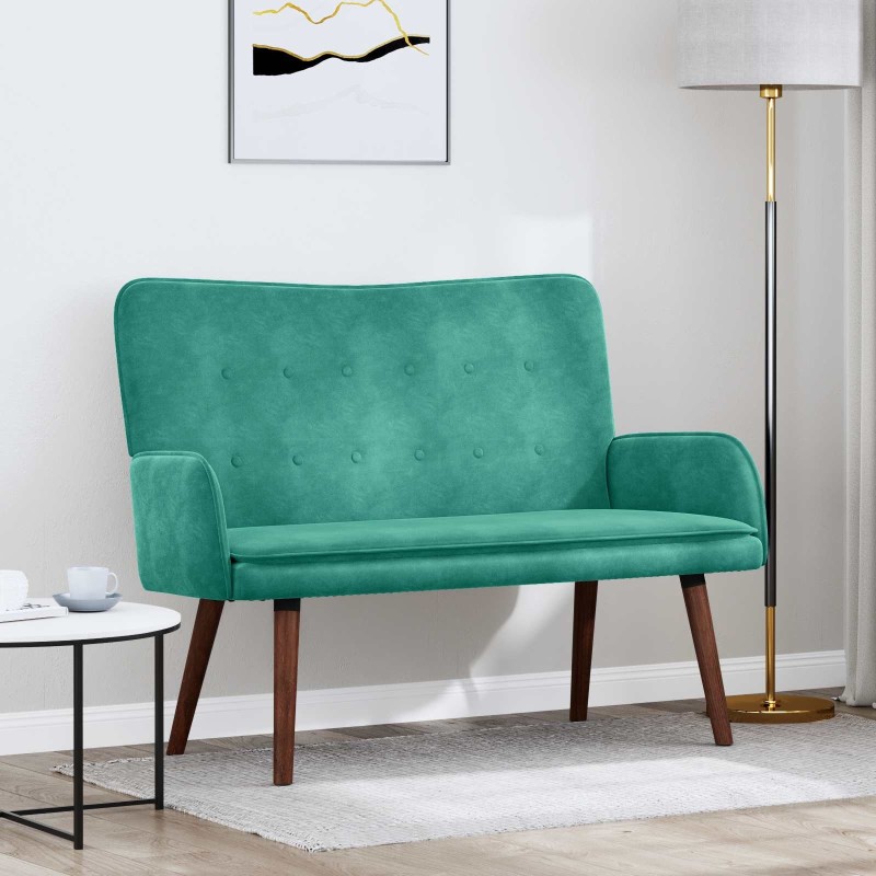Sofa 2 places Turquoise 115 x 61 x 87 cm Velours (V) 581931581931