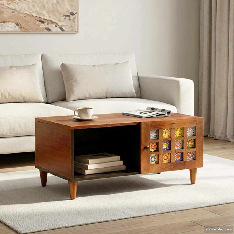 Table basse Marron 80 x 50 x 40 cm Bois de mangue massif 581934581934
