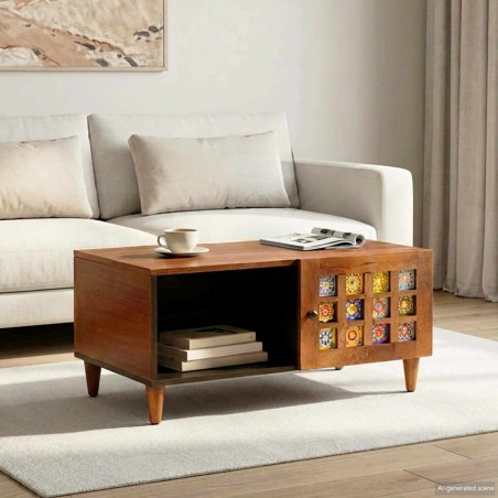 Table basse Marron 80 x 50 x 40 cm Bois de mangue massif 581934581934