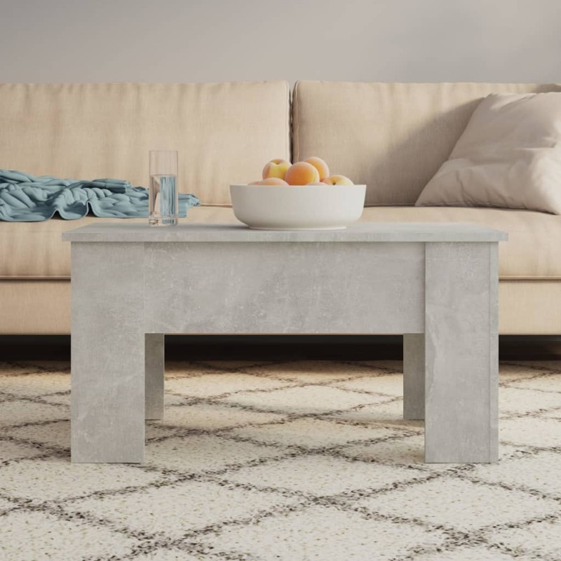 Table basse gris béton 79x49x41 cm bois d'ingénierie 581937581937