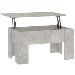 Table basse gris béton 79x49x41 cm bois d'ingénierie 581937581937