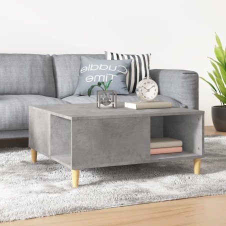 Table basse gris béton 80x80x36,5 cm bois d'ingénierie 581938581938