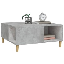 Table basse gris béton 80x80x36,5 cm bois d'ingénierie 581938581938