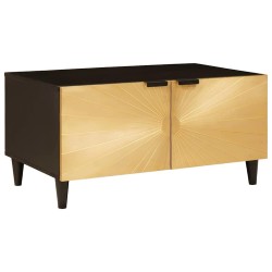 Table basse Noir et or 80 x 50 x 40 cm Bois d'ingénierie 581940581940