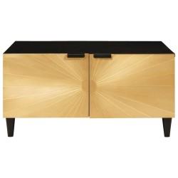 Table basse Noir et or 80 x 50 x 40 cm Bois d'ingénierie 581940581940