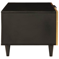 Table basse Noir et or 80 x 50 x 40 cm Bois d'ingénierie 581940581940