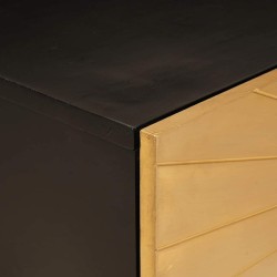 Table basse Noir et or 80 x 50 x 40 cm Bois d'ingénierie 581940581940