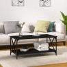 Table basse Noir 100x50x45 cm Bois d'ingénierie et fer 581941581941