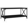 Table basse Noir 100x50x45 cm Bois d'ingénierie et fer 581941581941