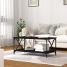 Table basse Noir 100x50x45 cm Bois d'ingénierie et fer 581941581941
