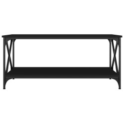 Table basse Noir 100x50x45 cm Bois d'ingénierie et fer 581941581941