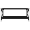 Table basse Noir 100x50x45 cm Bois d'ingénierie et fer 581941581941