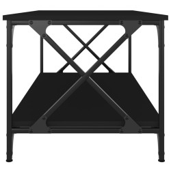 Table basse Noir 100x50x45 cm Bois d'ingénierie et fer 581941581941