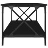 Table basse Noir 100x50x45 cm Bois d'ingénierie et fer 581941581941