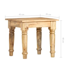 Table d'appoint 43 x 43 x 40 cm Bois de manguier massif 581944581944