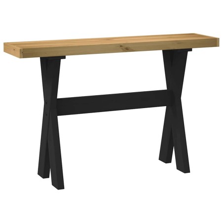 Table console NOAIN pieds en forme de X 120x30x75 cm massif pin 581946581946