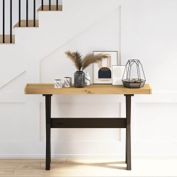 Table console NOAIN pieds en forme de X 120x30x75 cm massif pin 581946581946