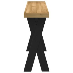 Table console NOAIN pieds en forme de X 120x30x75 cm massif pin 581946581946