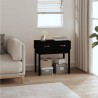Table console Noir 76,5x40x75 cm Bois massif de pin 581947581947