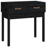Table console Noir 76,5x40x75 cm Bois massif de pin 581947581947