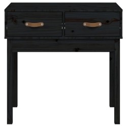 Table console Noir 76,5x40x75 cm Bois massif de pin 581947581947