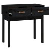 Table console Noir 76,5x40x75 cm Bois massif de pin 581947581947