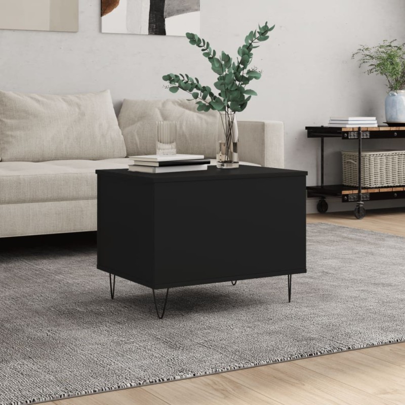 Table basse Noir 60x44,5x45 cm Bois d'ingénierie 581952581952